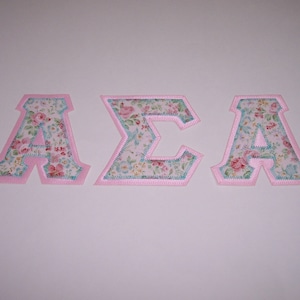 Alpha Sigma Alpha Shirt -- Pink Roses on Pink Twill