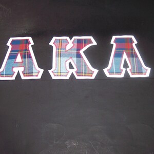 Alpha Kappa Lambda Shirt -- Blue & Red Plaid on White Twill