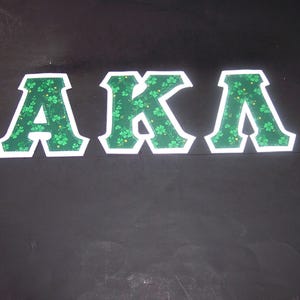 Alpha Kappa Lambda Shirt -- Shamrocks on White Twill