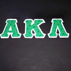 Alpha Kappa Lambda Shirt -- Kiss me I'm Irish & Shamrocks on White Twill
