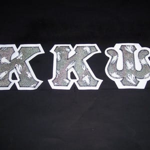Kappa Kappa Psi Shirt -- Iridescent Silver Ghosts on White Twill