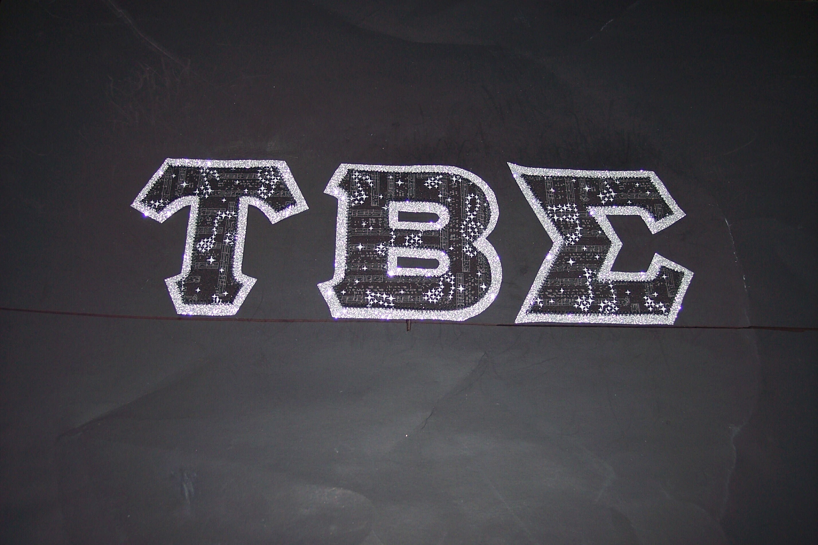Tau Beta Sigma Shirt -- Stars & Music Notes on Silver Tau Beta Sigma Shirt -- Stars & Music Notes on Silver