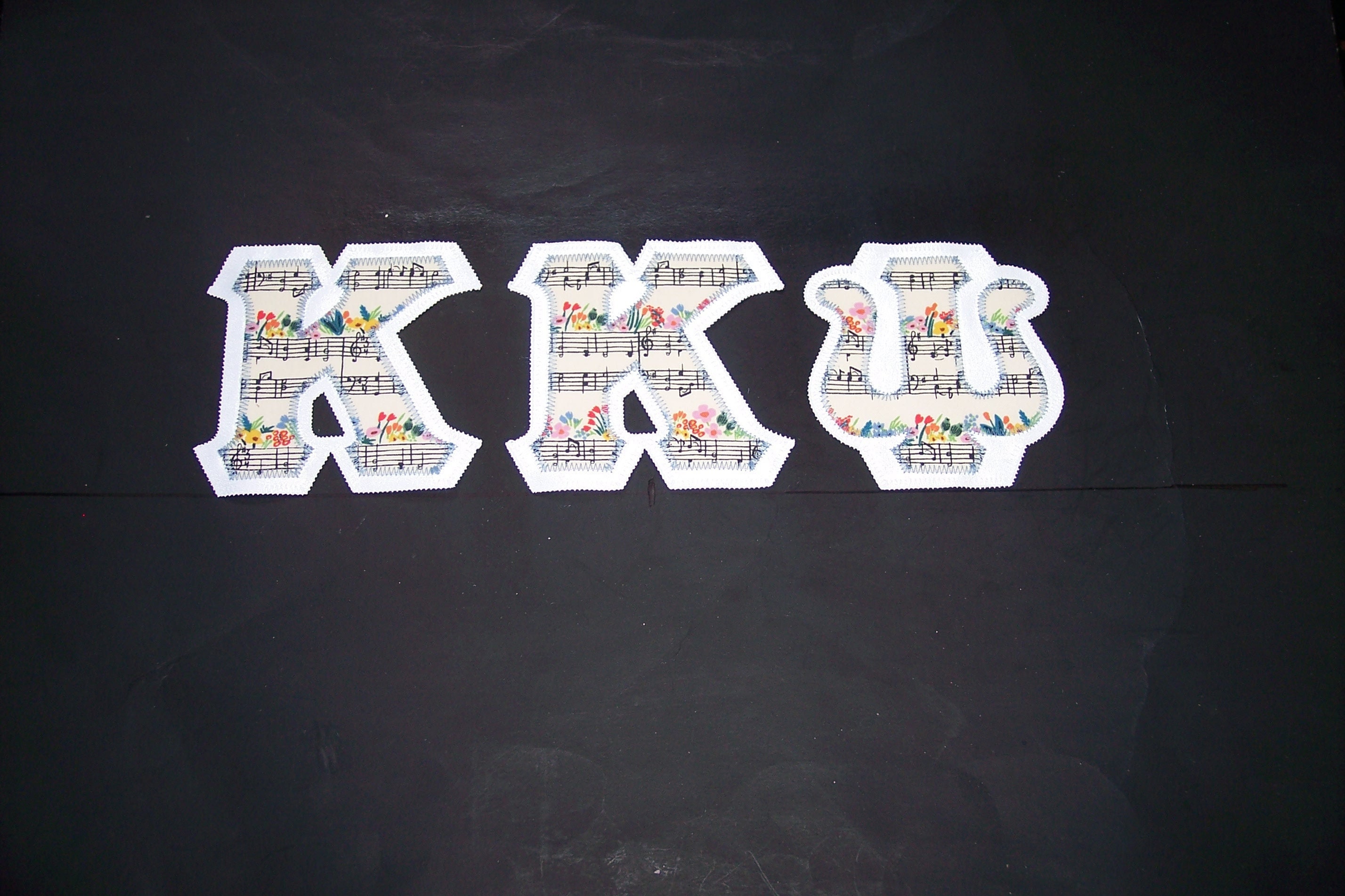 Kappa Kappa Psi Shirt -- Flowers & Music on White Twill