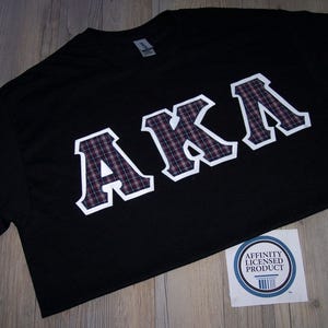 Alpha Kappa Lambda Shirt -- Maroon Plaid on White Twill