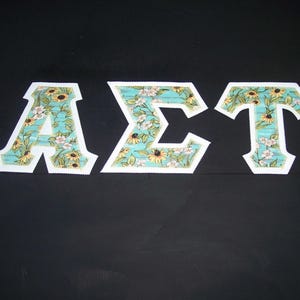 Alpha Sigma Tau Shirt -- Black Eye Susans on White Twill