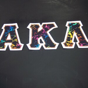 Alpha Kappa Lambda Shirt -- Neon Lightning on White Twill