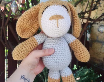 Custom Crochet Dog in Pajamas Plush - Amigurumi Dachshund Pug Schnauzer Stuffed Animal - Cute Puppy Toy - Dog Lover Gift Comfort Plushie