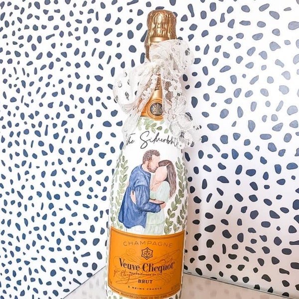 Custom Painted Champagne —Veuve Clicquot *READ DESCRIPTION*