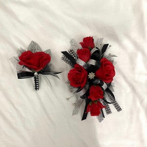 Floral Corsage / Boutonniere Diamante Pins 2 Red Crystal pk/100 for sale  online