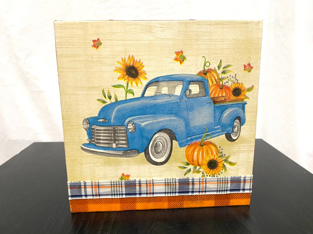 Fall Farm Truck Decor for Shelf Fall Truck Sign With Etsy
