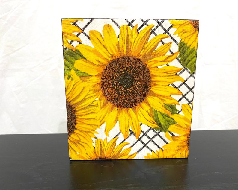 Fall Sunflower Two-tiered Tray Decor Sunflower Shelf Sitter - Etsy