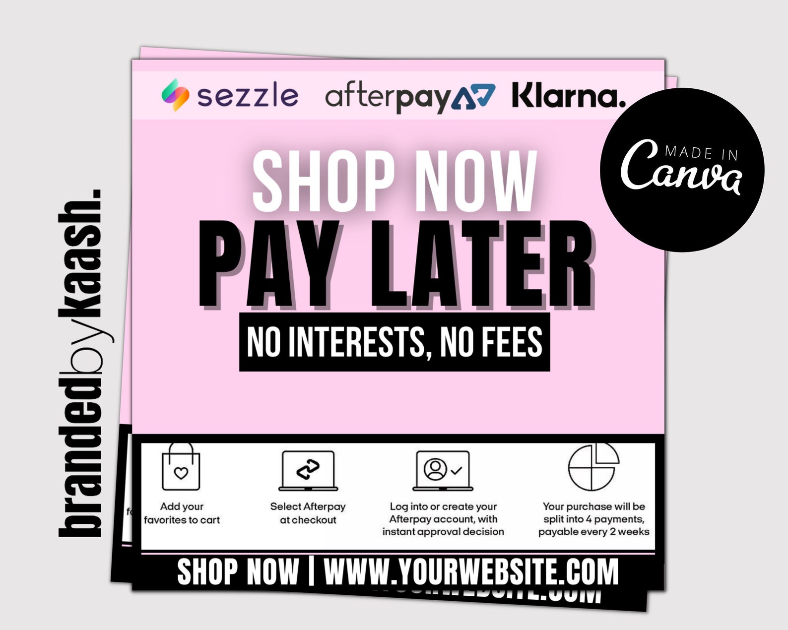 Editable AFTERPAY FLYER Afterpay Flyer Social Media Flyer Etsy