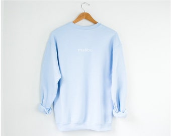 Malibu Sweatshirt | Malibu Pullover | Malibu Crewneck | Malibu Tshirt | Vintage State Sweatshirt | Embroidered Sweatshirt | Malibu Shirt