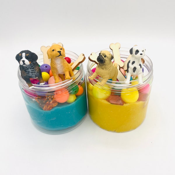 Puppy  Playdough Jars * Charity donation with each purchase :) Free shipping eligible