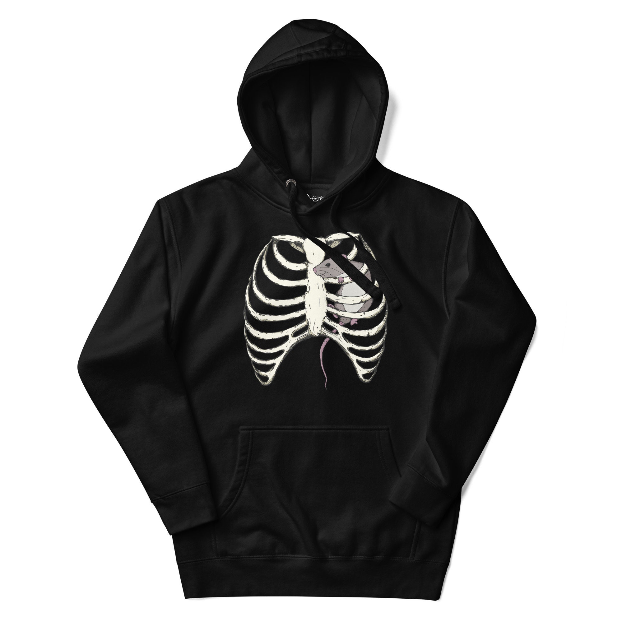 Rat Parent Apparel rat Heart and Ribcage, Unisex Hoodie alternative