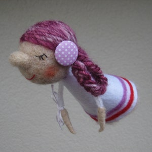 Little happiness makers, lucky charms, guardian angels, felt doll, figure, needle felted, gift, souvenir, decoration, favorite piece