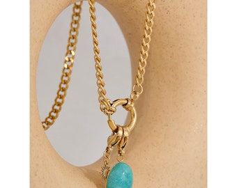 Blue Stone Necklace - Etsy