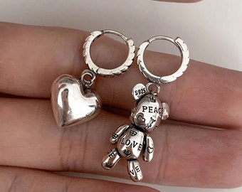 925 Sterling Silver Earrings Womens Vintage Accessories Dark Cross Studs Personality Fashion Creative Gift Trend Old Craft 925 Sterling Silver Earrings Womens Vintage Accessories Dark Cross Studs Personality Fashion Creative Gift Trend Old Craft