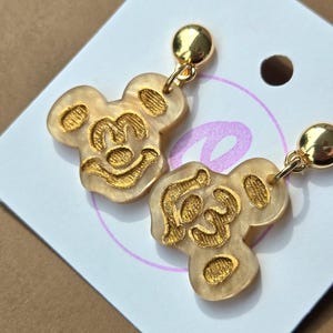 Orecchini a forma di topo, orecchini da parco, orecchini da buongustaio