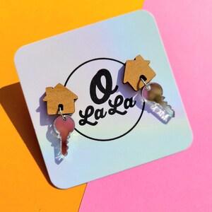 Home Sweet Home Earrings, Realtor Earrings, Housewarming Gift