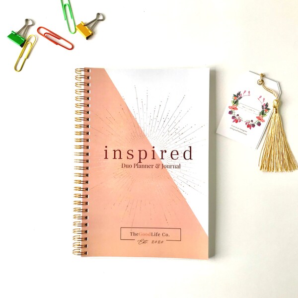 Spiral Notebook With Monthly Calendar Etsy
