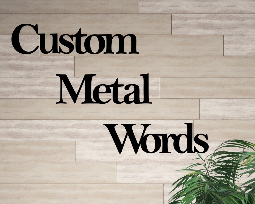 Metal Names Script Custom Metal Words, Your Text, Market Style Font, Personalized Metal ...