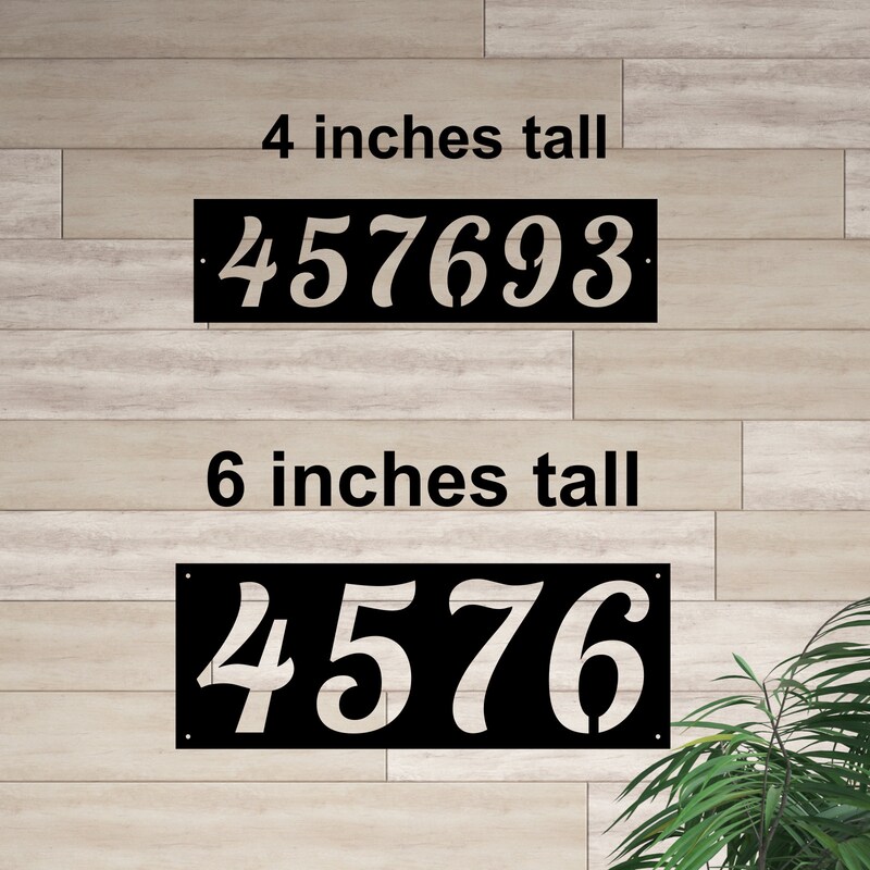 House Numbers Horizontal - Etsy