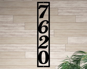 Vertical House Numbers, 4.5" wide Address Sign