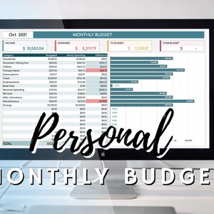 Personal Monthly Budget - Simple & Easy to Use