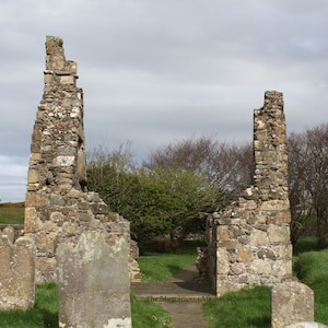 Ruines du monastère de Clonmacnoise, Comté d’Offaly, Irlande, Photographie, Estampe, Tirage d’art, Carte de vœux, Architecture médiévale, Irlandais