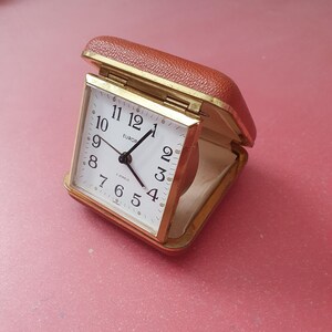 Réveil De Voyage Pliable Europa – Vintage 1974, Bleu, Mécanique