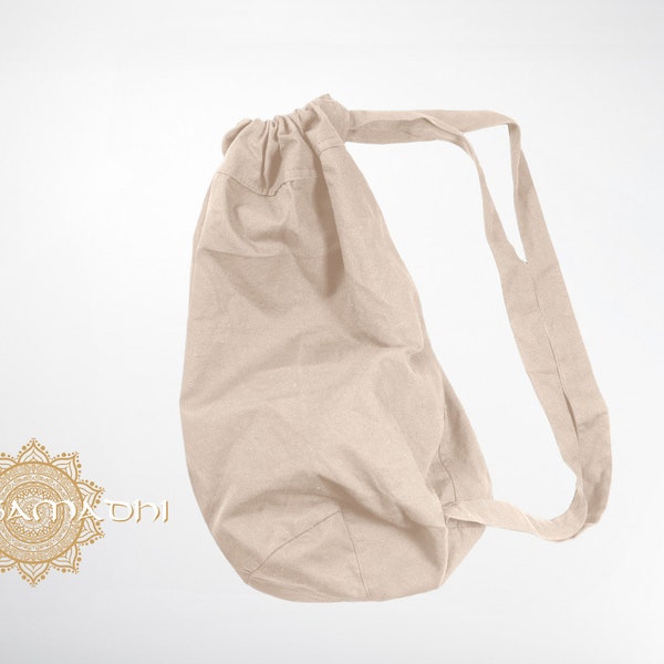Drawstring Cotton Bag Duffel Bag Unisex Handmade Backpack Zen Eco Minimalist Japanese Yoga Boho Minimal Handbag Multi Colours Available