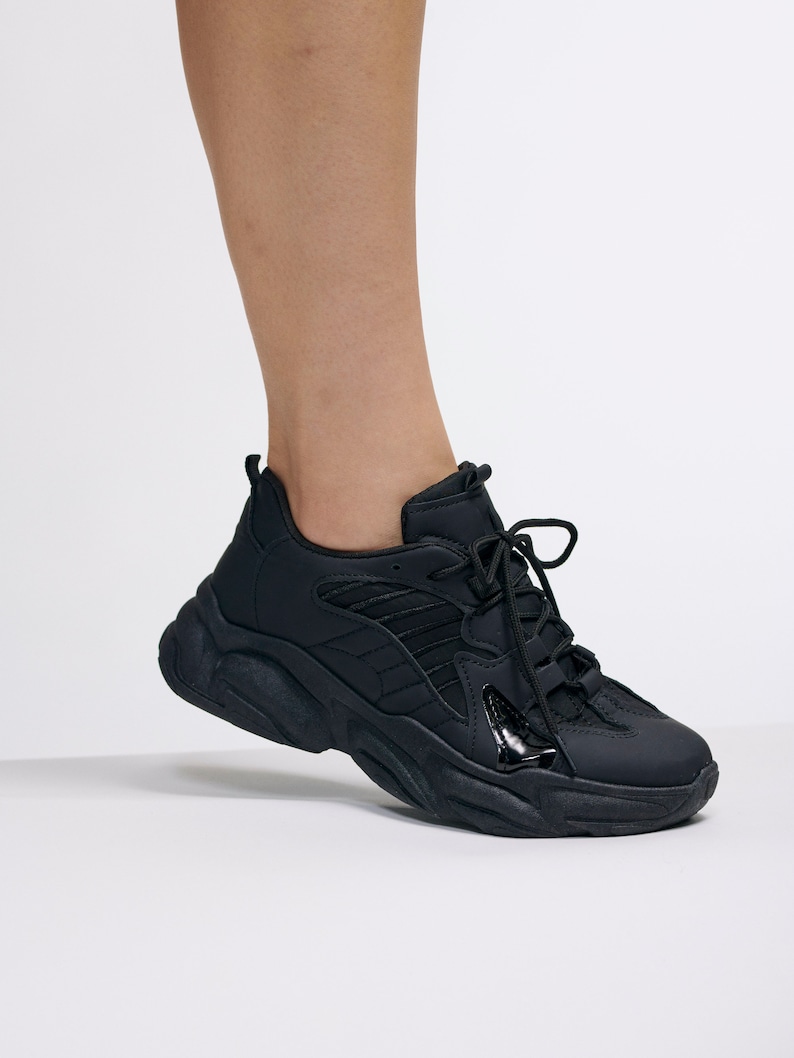 The Perfect Simple Chunky Black Sneaker Cool yet Sensible for Every Day