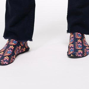 The Swinging Star Delight Beach Shoe | A Fab Scuba Style Slipper | Squishy Neoprene Sock Style Flat Perfect for Home & Away | Goose Taffy