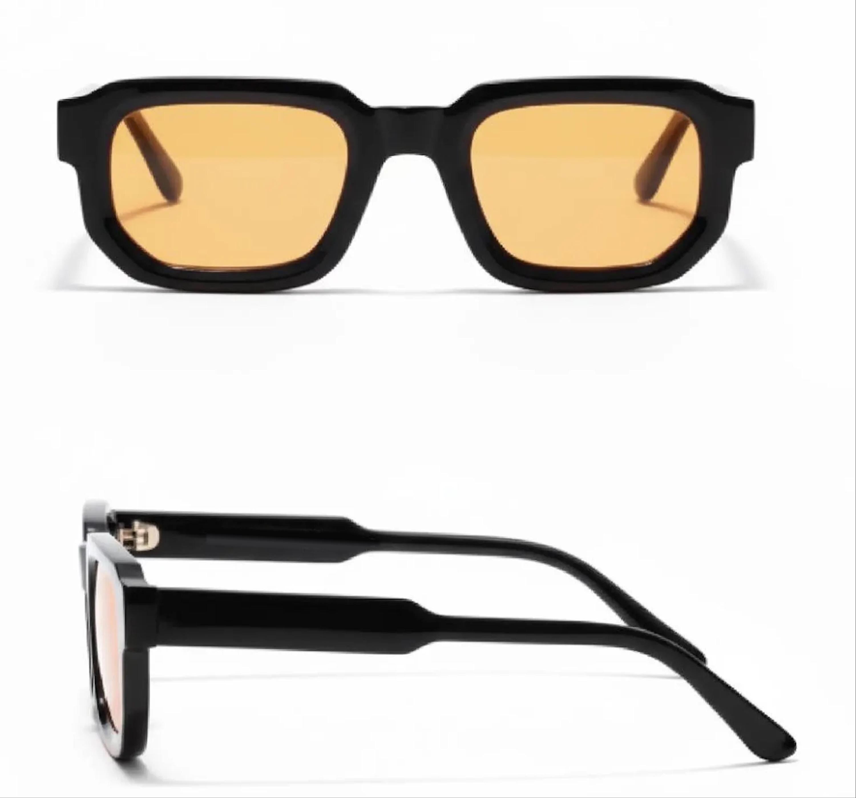 The Perfect Angled Sunglasses | Mens Black Frames With Orange Lenses ...