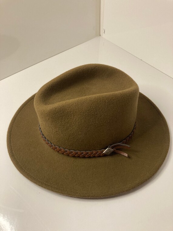 Leisure Felt 100% Wool Brown Hat With 