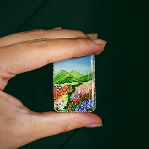 Magnet-Whimsical-Hand Painted Rolling Hills