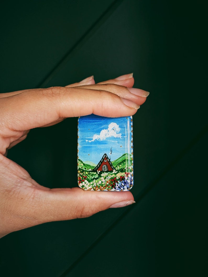 Magnet-Whimsical-Hand Painted A Frame Hideaway