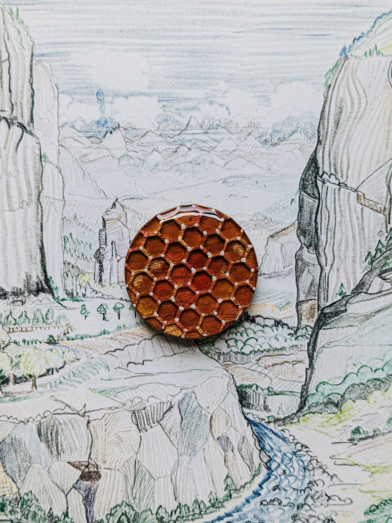 Magnet-Whimsical-Hand Painted Honeycomb