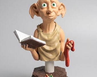 Hand-Painted Dobby Resin Figurine, Wizarding World Collectible Statue