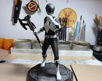 Mighty Morphin Power Rangers Black Ranger Figure – MMPR 90s Collectible Statue