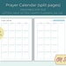 Prayer Calendar 2 Pages Prayer Planner, Monthly Calendar, Journal ...