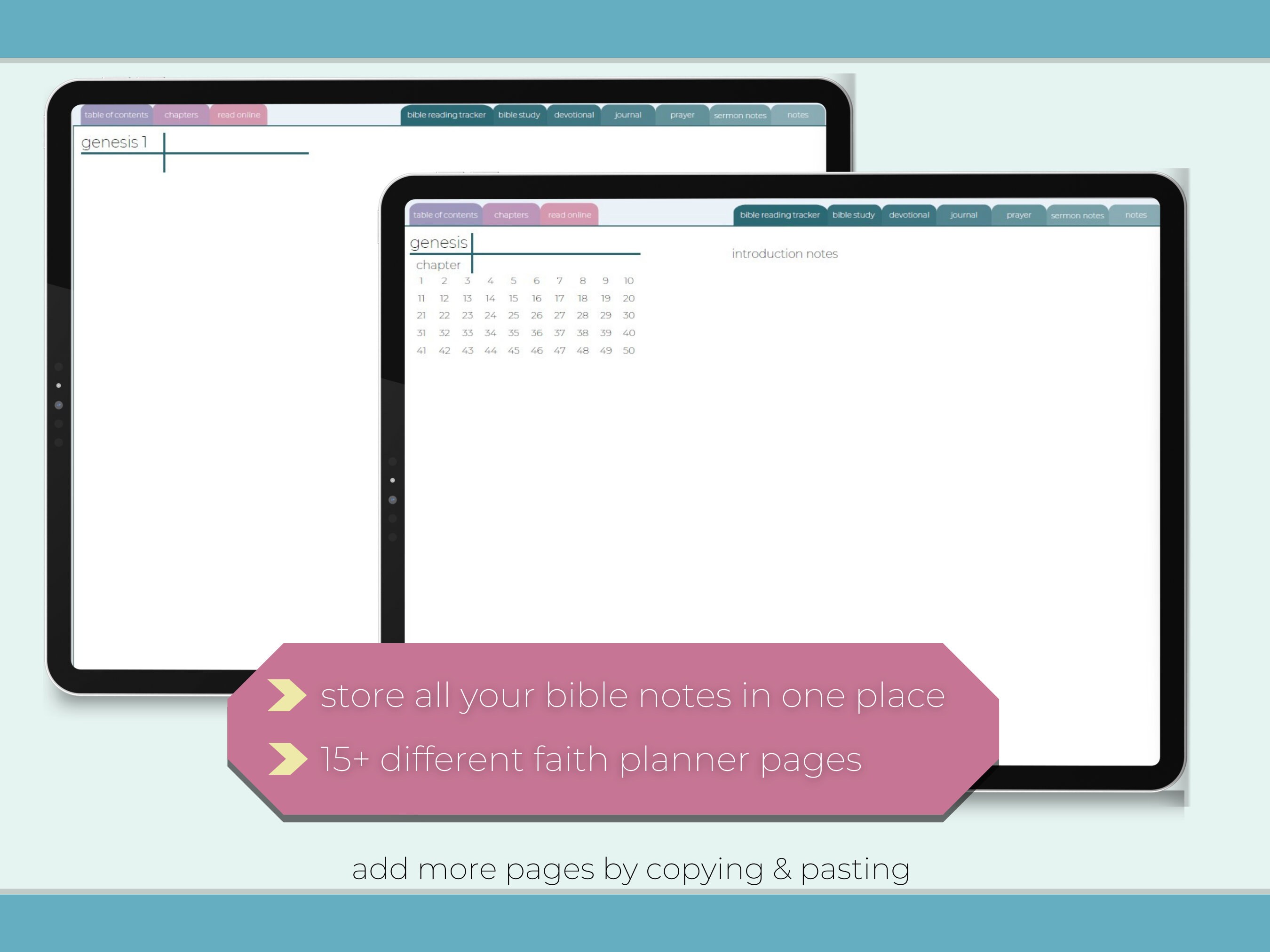 Digital Bible Journal and Faith Planner Goodnotes, Notability Bible