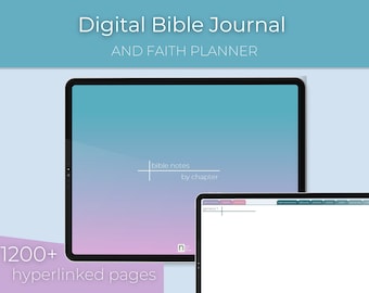 Cyfrowy dziennik biblijny i planer wiary | GoodNotes, Notability | Notatki ze studiów biblijnych na rozdział, puste strony