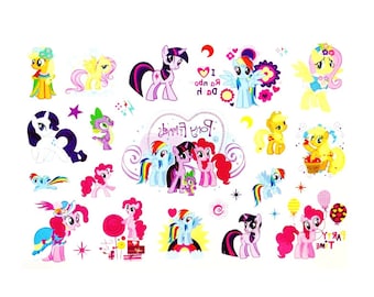 My Little Pony tattoo for children, party sign