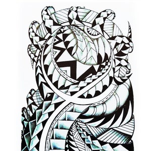 Faux Tatouage Maori Tribal Bras Biceps - Noir