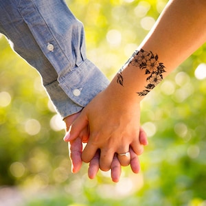 Temporary tattoo flower crown
