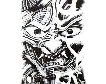 Temporäres japanisches Teufel Tattoo