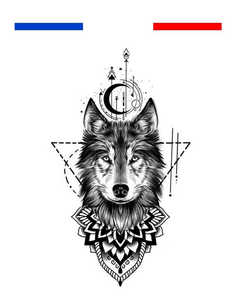 Tribal wolf tattoo stock vector Illustration of anger  30278651