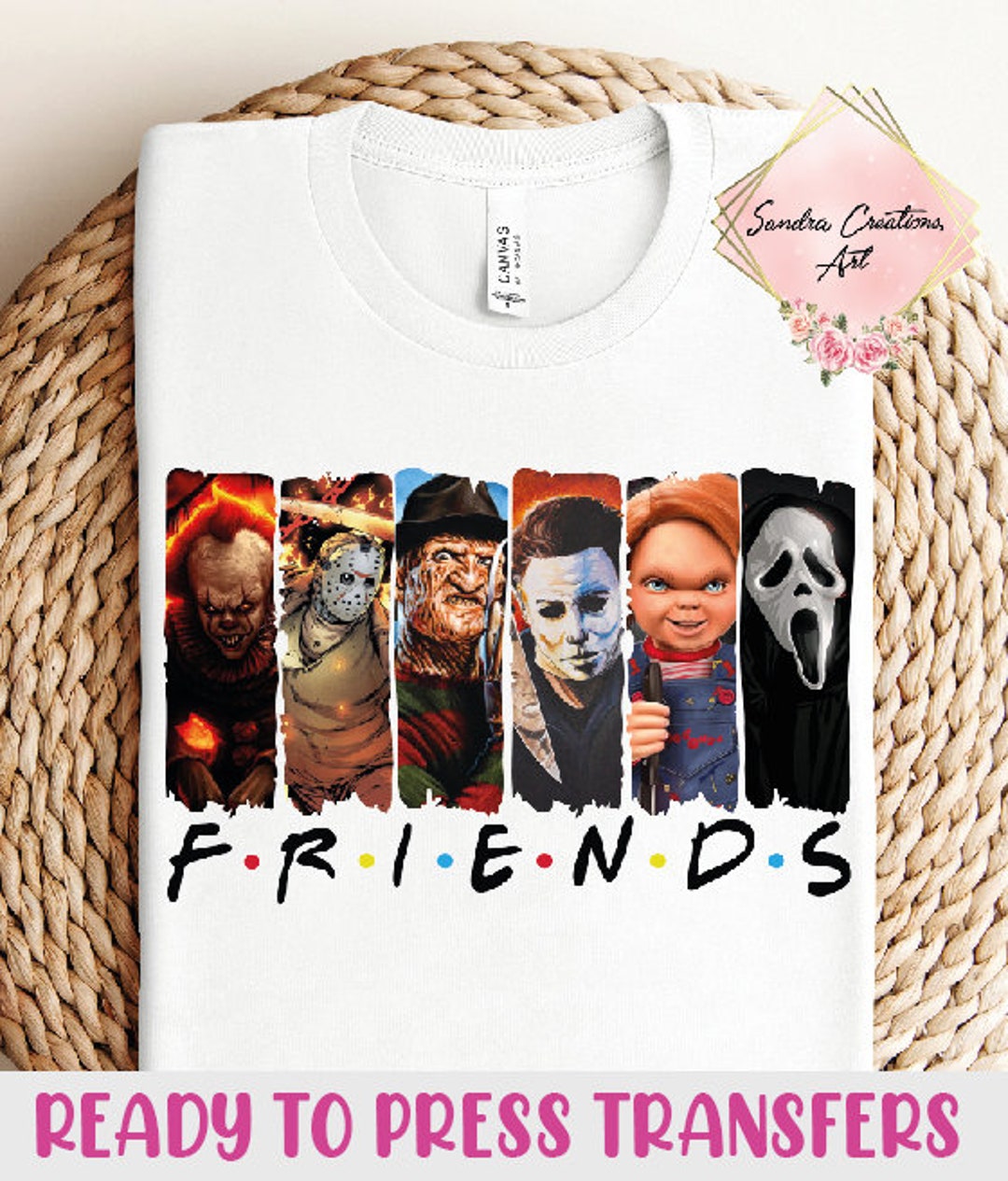 Terror FRIENDS HTV Transfer/ Terror Halloween Transfer/print Htv